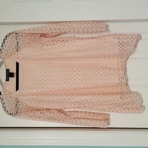 City-View Tunic, pink lace, size M